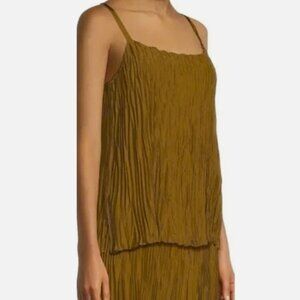 Crinkle Olive Cami - Eileen Fisher